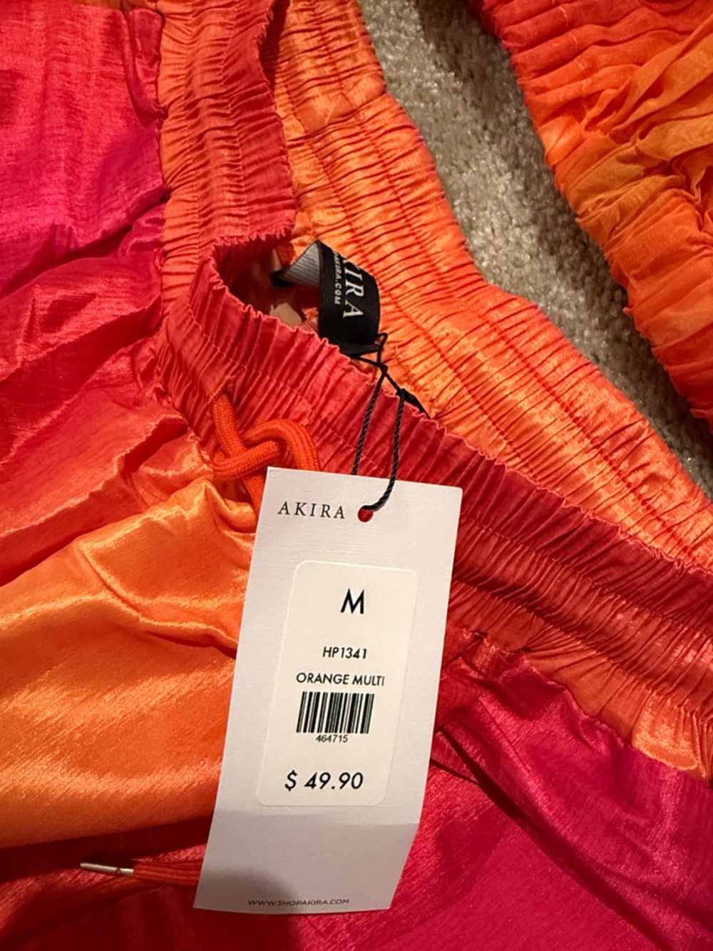 AKIRA Sunset Ombre Top and Wide-Leg Pants in Orange & Pink NWT Size M - Picture 8 of 10